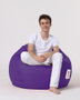 Atelier Del Sofa Premium XXL Puf de Jardín Morado Impermeable Comodidad y Relajación 115 cm